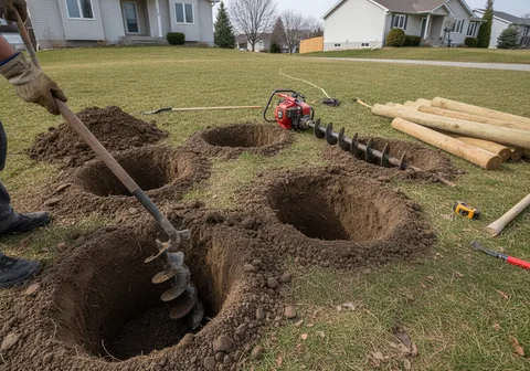 Pole & Post Holes in Kitchener